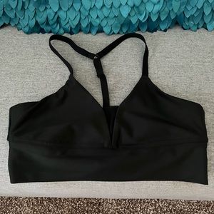New Aerie Offline Shine Racerback Sports Bra True Black in Size S